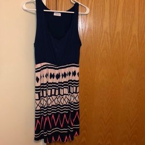 Short navy and pink maxi dress, worn once SZ 2XL